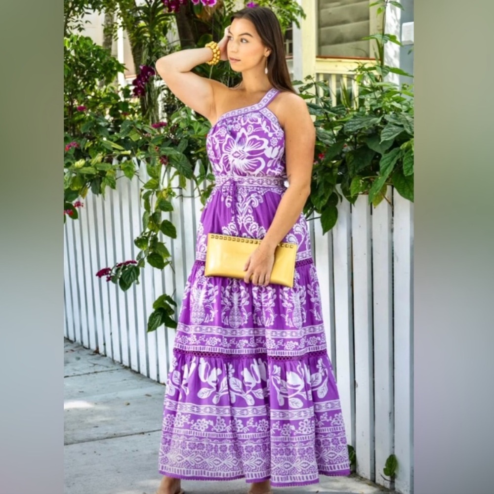 FARM Rio Sweet Garden Lilac Maxi Dress - Picture 2 of 10
